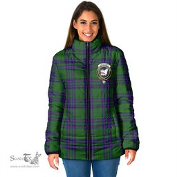 Scottish Lockhart Modern Clan Crest Tartan Padded Jacket with Family Crest - Tartan Plaid Jacket ScotsTee Shop - Tartan Plaid - scotstee.com