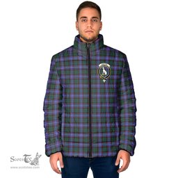 Scottish Hunter Modern Clan Crest Tartan Padded Jacket with Family Crest - Tartan Plaid Jacket ScotsTee Shop - Tartan Plaid - scotstee.com