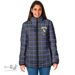 Scottish Hunter Modern Clan Crest Tartan Padded Jacket with Family Crest - Tartan Plaid Jacket ScotsTee Shop - Tartan Plaid - scotstee.com