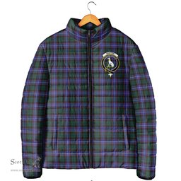 Scottish Hunter Modern Clan Crest Tartan Padded Jacket with Family Crest - Tartan Plaid Jacket ScotsTee Shop - Tartan Plaid - scotstee.com