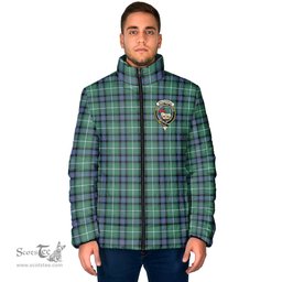 Scottish MacDonald of the Isles Hunting Ancient Clan Crest Tartan Padded Jacket with Family Crest - Tartan Plaid Jacket ScotsTee Shop - Tartan Plaid - scotstee.com