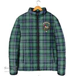 Scottish MacDonald of the Isles Hunting Ancient Clan Crest Tartan Padded Jacket with Family Crest - Tartan Plaid Jacket ScotsTee Shop - Tartan Plaid - scotstee.com