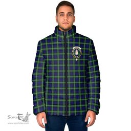 Scottish Lamont Modern Clan Crest Tartan Padded Jacket with Family Crest - Tartan Plaid Jacket ScotsTee Shop - Tartan Plaid - scotstee.com