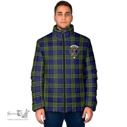 Scottish Colquhoun Modern Clan Crest Tartan Padded Jacket with Family Crest - Tartan Plaid Jacket ScotsTee Shop - Tartan Plaid - scotstee.com