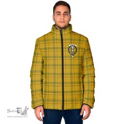 Scottish Houston Clan Crest Tartan Padded Jacket with Family Crest - Tartan Plaid Jacket ScotsTee Shop - Tartan Plaid - scotstee.com