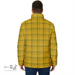 Scottish Houston Clan Crest Tartan Padded Jacket with Family Crest - Tartan Plaid Jacket ScotsTee Shop - Tartan Plaid - scotstee.com