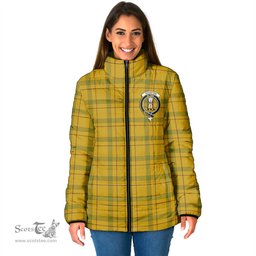 Scottish Houston Clan Crest Tartan Padded Jacket with Family Crest - Tartan Plaid Jacket ScotsTee Shop - Tartan Plaid - scotstee.com