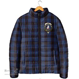 Scottish Home (Hume) Clan Crest Tartan Padded Jacket with Family Crest - Tartan Plaid Jacket ScotsTee Shop - Tartan Plaid - scotstee.com