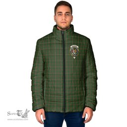 Scottish MacKinnon Hunting Clan Crest Tartan Padded Jacket with Family Crest - Tartan Plaid Jacket ScotsTee Shop - Tartan Plaid - scotstee.com