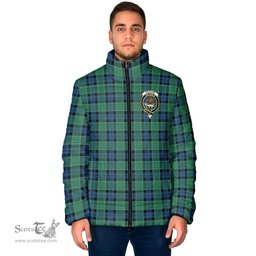 Scottish Graham of Menteith Ancient Clan Crest Tartan Padded Jacket with Family Crest - Tartan Plaid Jacket ScotsTee Shop - Tartan Plaid - scotstee.com