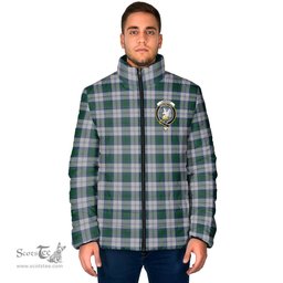 Scottish Lindsay Dress Clan Crest Tartan Padded Jacket with Family Crest - Tartan Plaid Jacket ScotsTee Shop - Tartan Plaid - scotstee.com