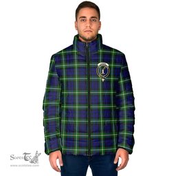 Scottish Lammie Clan Crest Tartan Padded Jacket with Family Crest - Tartan Plaid Jacket ScotsTee Shop - Tartan Plaid - scotstee.com