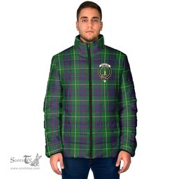 Scottish MacIntyre Hunting Clan Crest Tartan Padded Jacket with Family Crest - Tartan Plaid Jacket ScotsTee Shop - Tartan Plaid - scotstee.com