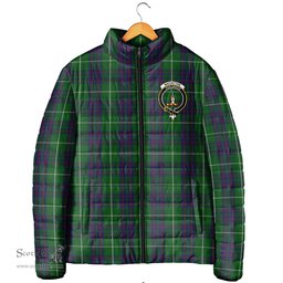 Scottish MacIntyre Hunting Clan Crest Tartan Padded Jacket with Family Crest - Tartan Plaid Jacket ScotsTee Shop - Tartan Plaid - scotstee.com