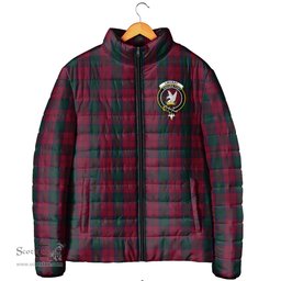 Scottish Lindsay Clan Crest Tartan Padded Jacket with Family Crest - Tartan Plaid Jacket ScotsTee Shop - Tartan Plaid - scotstee.com