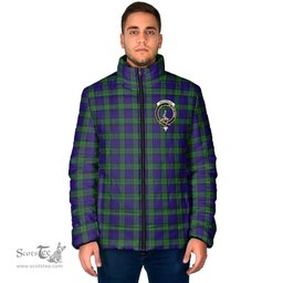 Scottish MacKinlay Modern Clan Crest Tartan Padded Jacket with Family Crest - Tartan Plaid Jacket ScotsTee Shop - Tartan Plaid - scotstee.com