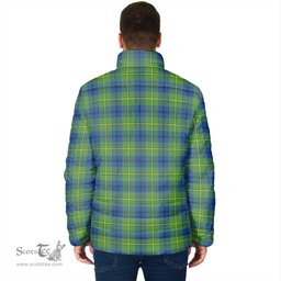 Scottish Johnstone-Johnston Ancient Clan Crest Tartan Padded Jacket with Family Crest - Tartan Plaid Jacket ScotsTee Shop - Tartan Plaid - scotstee.com