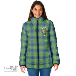 Scottish Johnstone-Johnston Ancient Clan Crest Tartan Padded Jacket with Family Crest - Tartan Plaid Jacket ScotsTee Shop - Tartan Plaid - scotstee.com
