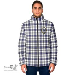 Scottish Hannay Modern Clan Crest Tartan Padded Jacket with Family Crest - Tartan Plaid Jacket ScotsTee Shop - Tartan Plaid - scotstee.com