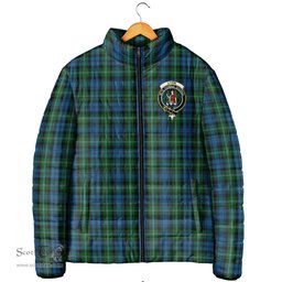 Scottish Lyon Clan Crest Tartan Padded Jacket with Family Crest - Tartan Plaid Jacket ScotsTee Shop - Tartan Plaid - scotstee.com