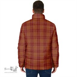 Scottish Hamilton Red Clan Crest Tartan Padded Jacket with Family Crest - Tartan Plaid Jacket ScotsTee Shop - Tartan Plaid - scotstee.com