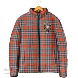 Scottish MacFarlane Ancient Clan Crest Tartan Padded Jacket with Family Crest - Tartan Plaid Jacket ScotsTee Shop - Tartan Plaid - scotstee.com