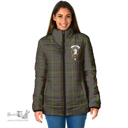 Scottish Hall Clan Crest Tartan Padded Jacket with Family Crest - Tartan Plaid Jacket ScotsTee Shop - Tartan Plaid - scotstee.com