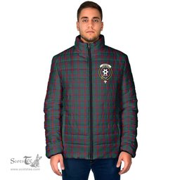 Scottish Jardine Dress Clan Crest Tartan Padded Jacket with Family Crest - Tartan Plaid Jacket ScotsTee Shop - Tartan Plaid - scotstee.com