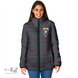 Scottish Jardine Dress Clan Crest Tartan Padded Jacket with Family Crest - Tartan Plaid Jacket ScotsTee Shop - Tartan Plaid - scotstee.com