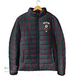 Scottish Jardine Dress Clan Crest Tartan Padded Jacket with Family Crest - Tartan Plaid Jacket ScotsTee Shop - Tartan Plaid - scotstee.com