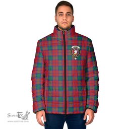Scottish Lindsay Modern Clan Crest Tartan Padded Jacket with Family Crest - Tartan Plaid Jacket ScotsTee Shop - Tartan Plaid - scotstee.com