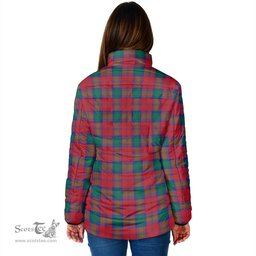 Scottish Lindsay Modern Clan Crest Tartan Padded Jacket with Family Crest - Tartan Plaid Jacket ScotsTee Shop - Tartan Plaid - scotstee.com