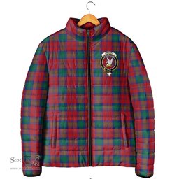 Scottish Lindsay Modern Clan Crest Tartan Padded Jacket with Family Crest - Tartan Plaid Jacket ScotsTee Shop - Tartan Plaid - scotstee.com
