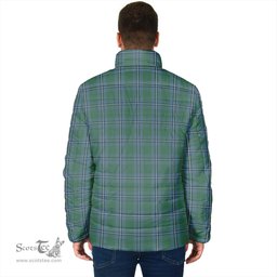 Scottish Irvine of Drum Clan Crest Tartan Padded Jacket with Family Crest - Tartan Plaid Jacket ScotsTee Shop - Tartan Plaid - scotstee.com