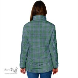 Scottish Irvine of Drum Clan Crest Tartan Padded Jacket with Family Crest - Tartan Plaid Jacket ScotsTee Shop - Tartan Plaid - scotstee.com