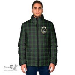 Scottish Gunn Logan Clan Crest Tartan Padded Jacket with Family Crest - Tartan Plaid Jacket ScotsTee Shop - Tartan Plaid - scotstee.com