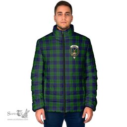 Scottish Keith Modern Clan Crest Tartan Padded Jacket with Family Crest - Tartan Plaid Jacket ScotsTee Shop - Tartan Plaid - scotstee.com