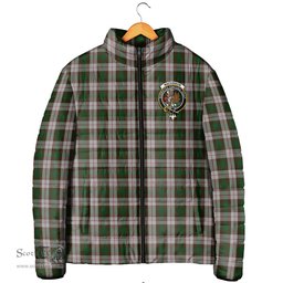 Scottish MacKinnon Dress Clan Crest Tartan Padded Jacket with Family Crest - Tartan Plaid Jacket ScotsTee Shop - Tartan Plaid - scotstee.com