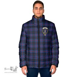 Scottish MacKay Blue Modern Clan Crest Tartan Padded Jacket with Family Crest - Tartan Plaid Jacket ScotsTee Shop - Tartan Plaid - scotstee.com