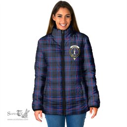 Scottish MacKay Blue Modern Clan Crest Tartan Padded Jacket with Family Crest - Tartan Plaid Jacket ScotsTee Shop - Tartan Plaid - scotstee.com