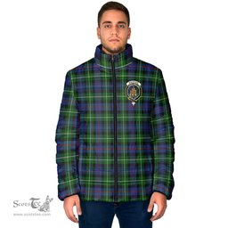 Scottish MacKenzie Modern Clan Crest Tartan Padded Jacket with Family Crest - Tartan Plaid Jacket ScotsTee Shop - Tartan Plaid - scotstee.com