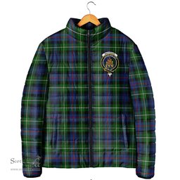 Scottish MacKenzie Modern Clan Crest Tartan Padded Jacket with Family Crest - Tartan Plaid Jacket ScotsTee Shop - Tartan Plaid - scotstee.com