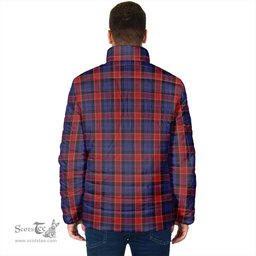 Scottish Graham of Menteith Red Clan Crest Tartan Padded Jacket with Family Crest - Tartan Plaid Jacket ScotsTee Shop - Tartan Plaid - scotstee.com