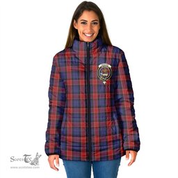 Scottish Graham of Menteith Red Clan Crest Tartan Padded Jacket with Family Crest - Tartan Plaid Jacket ScotsTee Shop - Tartan Plaid - scotstee.com