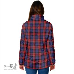 Scottish Graham of Menteith Red Clan Crest Tartan Padded Jacket with Family Crest - Tartan Plaid Jacket ScotsTee Shop - Tartan Plaid - scotstee.com