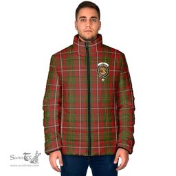 Scottish Hay Clan Crest Tartan Padded Jacket with Family Crest - Tartan Plaid Jacket ScotsTee Shop - Tartan Plaid - scotstee.com
