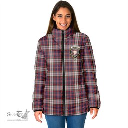 Scottish MacFarlane Dress Clan Crest Tartan Padded Jacket with Family Crest - Tartan Plaid Jacket ScotsTee Shop - Tartan Plaid - scotstee.com