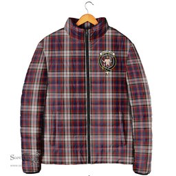 Scottish MacFarlane Dress Clan Crest Tartan Padded Jacket with Family Crest - Tartan Plaid Jacket ScotsTee Shop - Tartan Plaid - scotstee.com