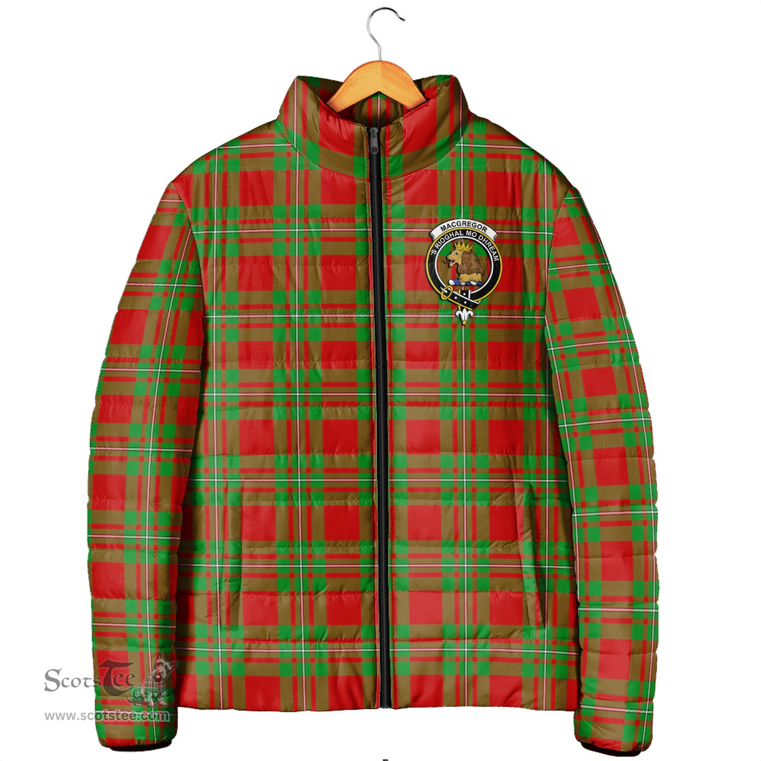 Scottish MacGregor Modern Clan Crest Tartan Padded Jacket with Family Crest - Tartan Plaid Jacket ScotsTee Shop - Tartan Plaid - scotstee.com