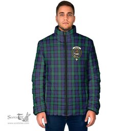 Scottish Graham of Menteith Clan Crest Tartan Padded Jacket with Family Crest - Tartan Plaid Jacket ScotsTee Shop - Tartan Plaid - scotstee.com